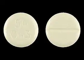 Two generic azathioprine oral tablets, 50 mg each