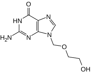 Chemical structure of aciclovir