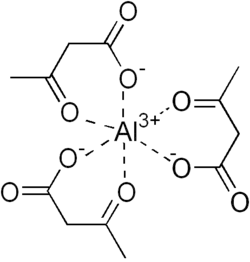 Skeletal formula of aluminium acetoacetate