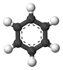 Benzene ball-and-stick model
