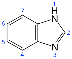 Skeletal formula with numbering convention