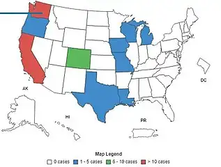 CDC Monitoring map-Bird flu(1/17/25)[188]