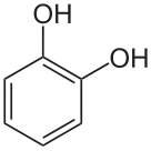 Chemical diagram of a catechol structure.