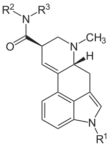 Substituted ergine (structural formula).