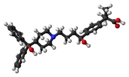 Ball-and-stick model of fexofenadine
