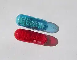 Two capsules (5&nbsp;mg & 10&nbsp;mg) of morphine sulfate extended- release