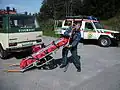 A mountain rescue litter