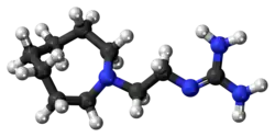 Ball-and-stick model of the guanethidine molecule
