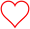 Red-outline heart icon