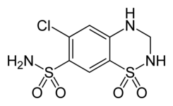 Hydrochlorothiazide is a sulfonamide and a thiazide.