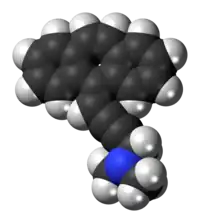 Space-filling model of the intriptyline molecule