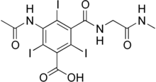 Skeletal formula of ioglicic acid