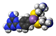 Space-filling model of the melarsomine molecule