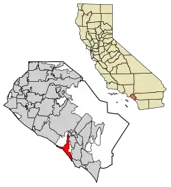 Location of Laguna Beach in Orange County, California