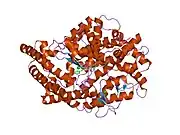 1uze: COMPLEX OF THE ANTI-HYPERTENSIVE DRUG ENALAPRILAT AND THE HUMAN TESTICULAR ANGIOTENSIN I-CONVERTING ENZYME