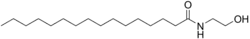 Skeletal formula of palmitoylethanolamide