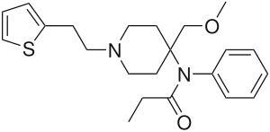 Chemical structure of Sufentanil.