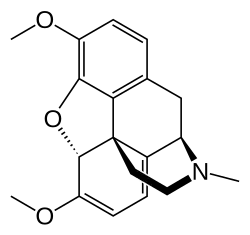 Chemical structure of thebaine.