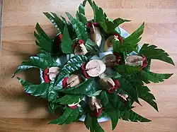 A Phoenix wing-shaped betel leaf plate in Vietnam