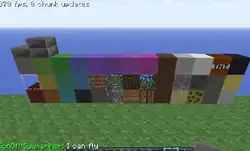 Showcase of all available blocks with a texture pack.