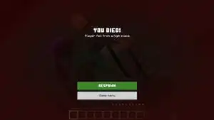 The first screenshot of a heavy core (left) and breeze rod (top right) on the game over screen. Notice the tilting caused by MCPE-179365.