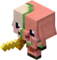 A baby zombie piglin in 15 Year Journey.