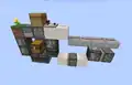 1-block wide setup that stores empty bottles in a dropper next to the dispenser. This negates the need for an item sorter