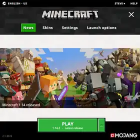 The sixth Minecraft Launcher, version 2.0.