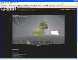 The Minecraft webpage with this version.