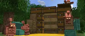 Copper golems, copper chests and regular chests.