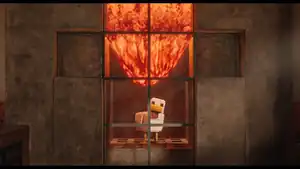 Lava in A Minecraft Movie.