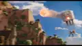 A fireball as it appears in A Minecraft Movie