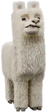 A llama as it appears in A Minecraft Movie.