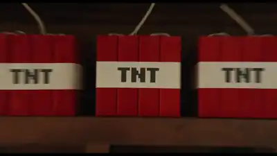 TNT as seen in A Minecraft Movie.