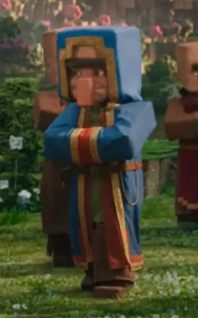 A Wandering Trader as seen in A Minecraft Movie.