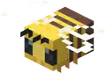 A bee as it appears in the Minecraft Movie live event.