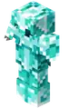 A render of diamond armor on the same server.