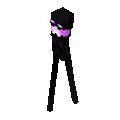 An enderman's aggro animation while screaming with noise