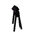 An enderman walking with a block