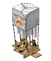 A chained ghast shooting a fireball