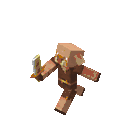 A piglin's aggro animation