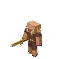A piglin's idle pose