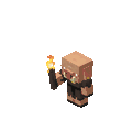 A baby torch piglin's idle pose