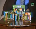 The full Minecraft PEZ dispenser collection, as of the video's release.