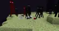 Endermites being killed by endermen.