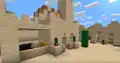 A shepherd's house in a desert village overhaul shown in MINECON Earth 2018.