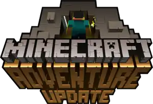 Steve in the logo for the Adventure Update.