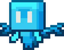 The 2 dimensional pixel art of the allay shown at Minecraft Live 2021.