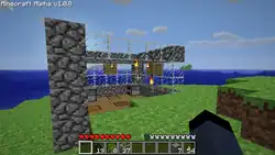 Screenshots of a glitched house.