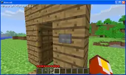 A button used to open a door.